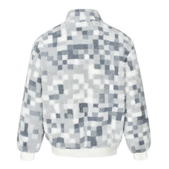 Gel logo mosaic polar fleece jacket