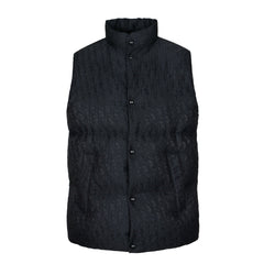 Dark pattern down vest