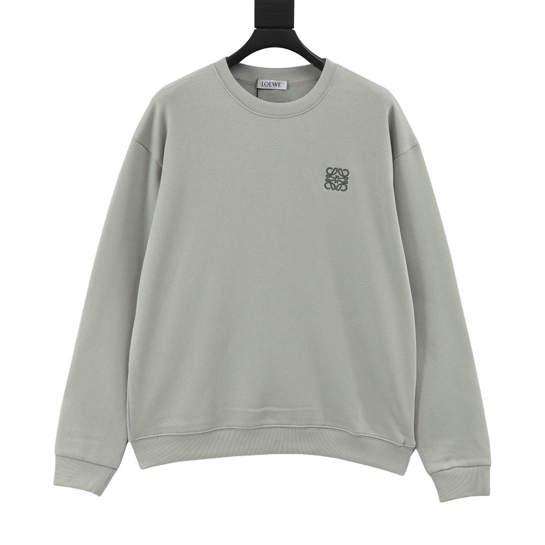 Gray oil painting round neck sweatshirt