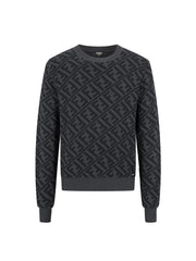 FF all over print jacquard crew neck sweater