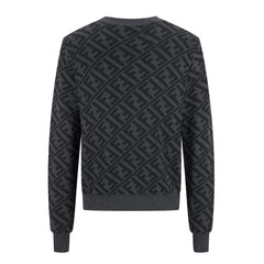 FF all over print jacquard crew neck sweater