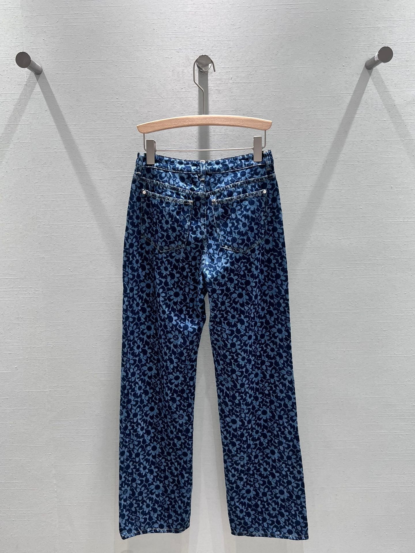 NEW CC Full floral jacquard denim