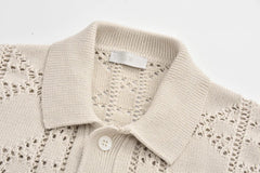 knitted polo short sleeves