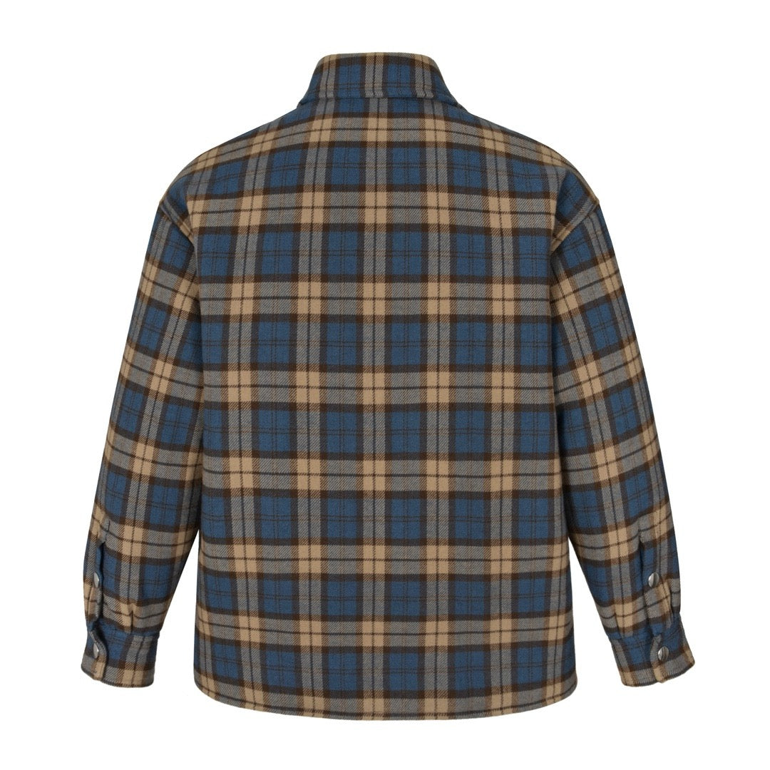 Checked wool jacket