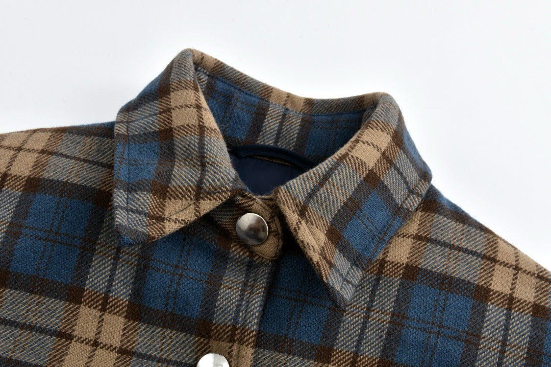 Checked wool jacket