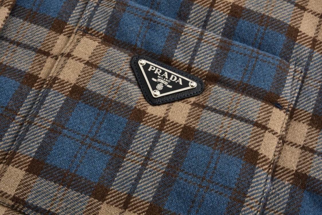 Checked wool jacket