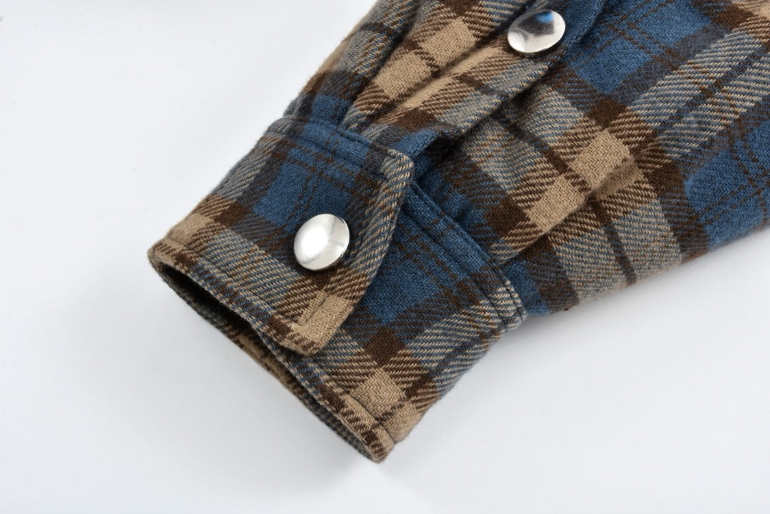 Checked wool jacket