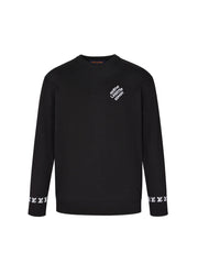 Thin long-sleeved sweater with jacquard letter logo