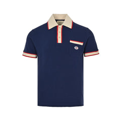 chest logo printed polo shirt