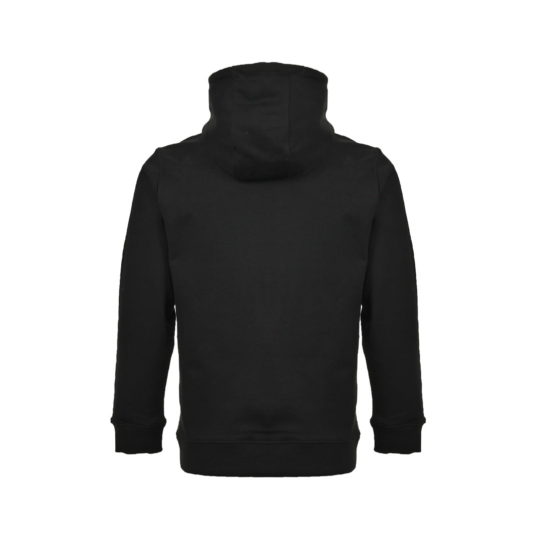 Line logo embroidered hooded sweatshirt