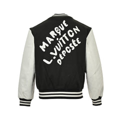 Pearl embroidered letter baseball jacket