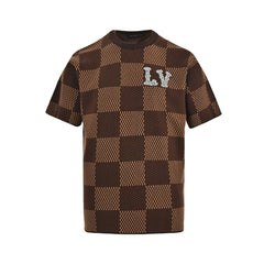 L's Checkerboard T-shirt - Brown