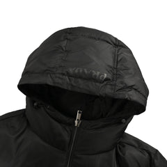 pocket lock hooded down jacket