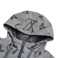 Presbyopia printed windbreaker jacket