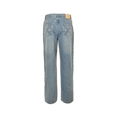 Aged Jacquard Jeans