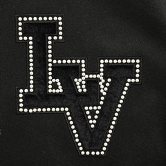 Pearl embroidered letter baseball jacket