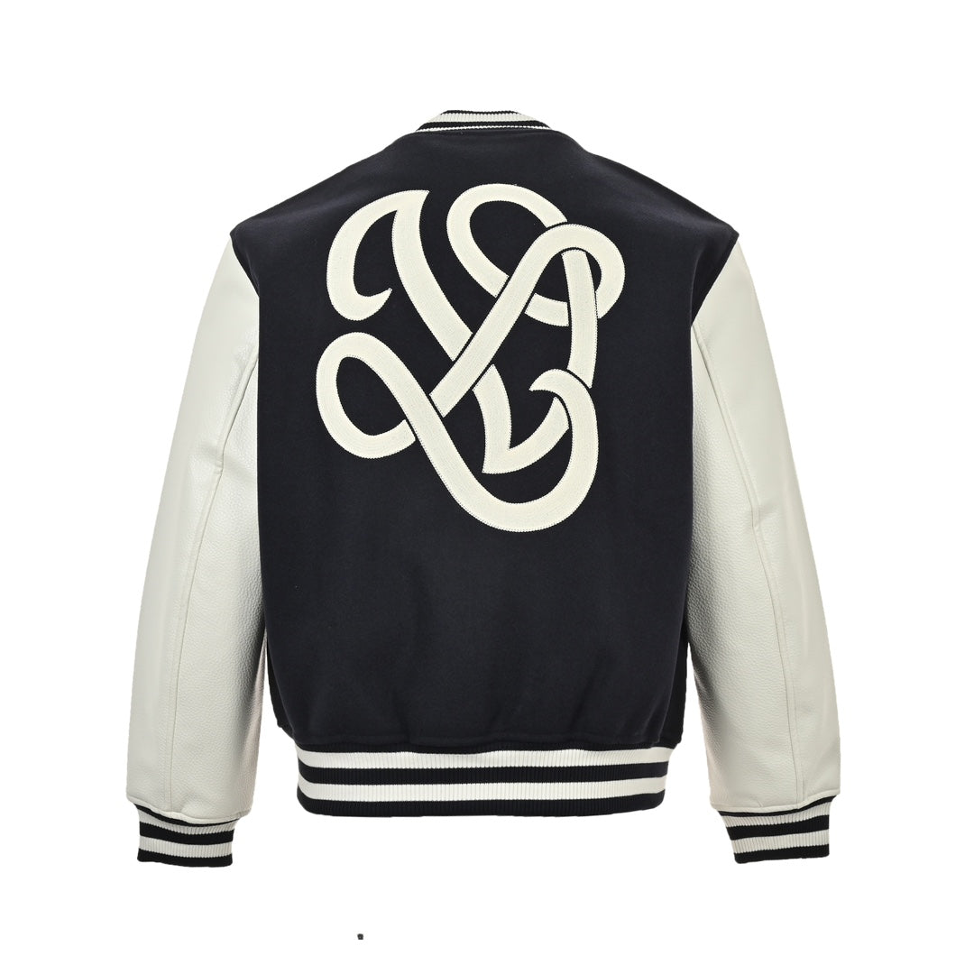 Conch embroidered letter logo baseball jacket