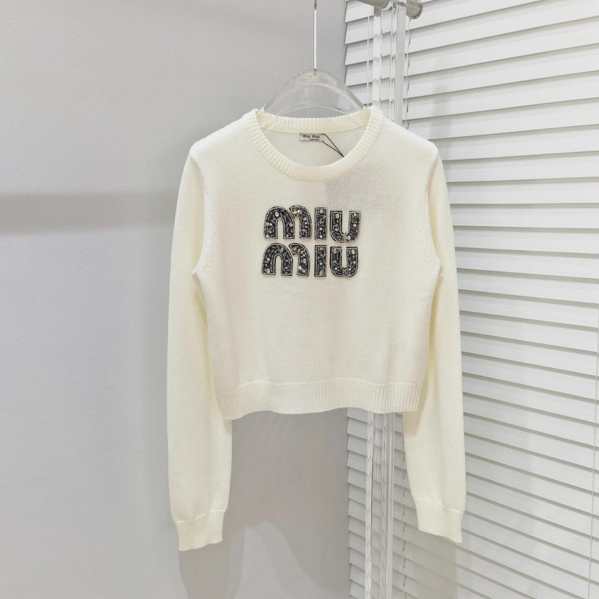 new hot diamond letter logo knitted long sleeve