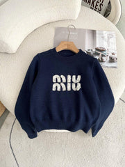 new hot diamond letter logo knitted long sleeve