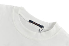 Structural Letter Embroidered Short Sleeves