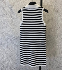 Polo knitted sleeveless dress